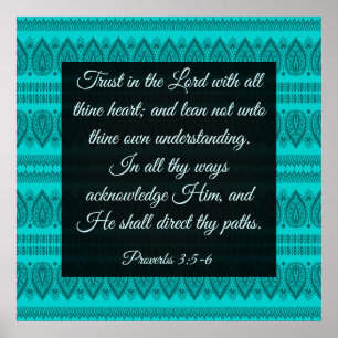 Proverbs 3:5-6 poster