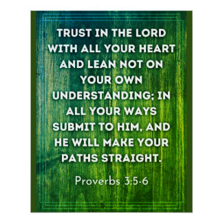 Proverbs 3:5-6 poster