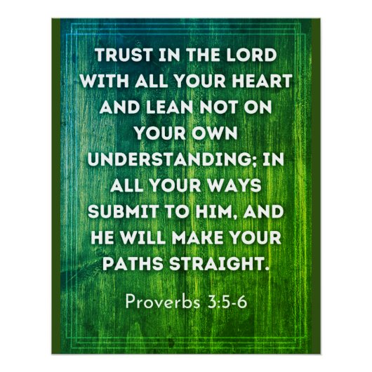 Proverbs 3:5-6 poster (Voorkant)