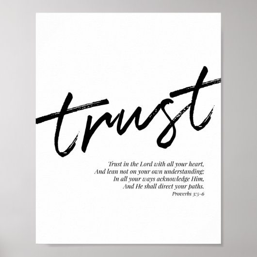 Proverbs 3:5-6 poster (Voorkant)
