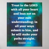 Proverbs 3:5-6 poster (Voorkant)