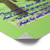 Proverbs 3: 5-6 poster met prachtige groene bomen (Hoek)