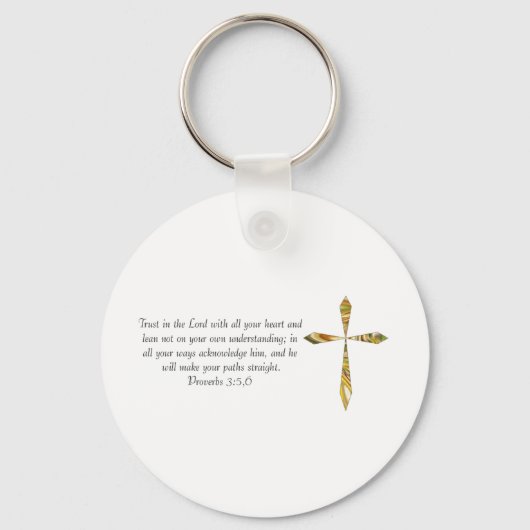 Proverbs 3:5-6 sleutelhanger (Voorkant)