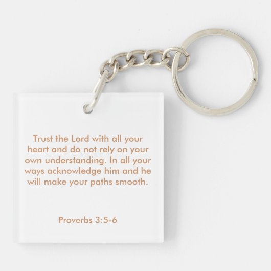 Proverbs 3:5-6 Sleutelhanger (Achterkant)