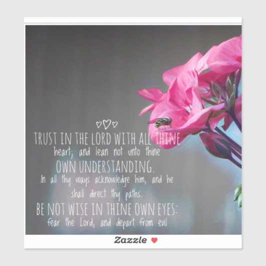 Proverbs 3:5-6 sticker (Vel)