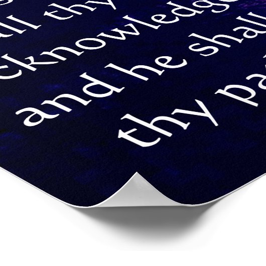 Proverbs 3:5-6 sunset Poster (Hoek)