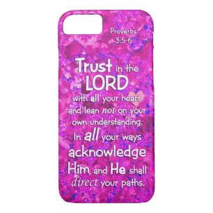 Proverbs 3:5-6 Trust in Lord Bible Verse Quote Case-Mate iPhone Case