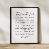 Proverbs 3:5-6 Trust in Lord, Bijbelvers Poster