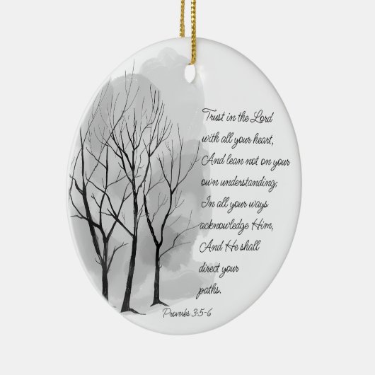 Proverbs 3:5-6 Trust in the Lord Keramisch Ornament (Rechts)