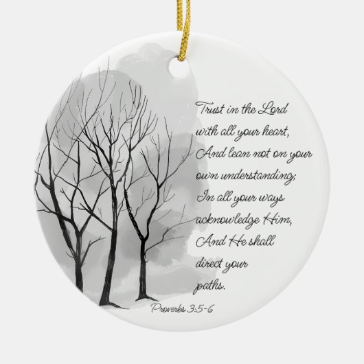 Proverbs 3:5-6 Trust in the Lord Keramisch Ornament (Voorkant)