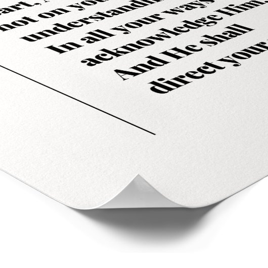 Proverbs 3:5-6 Trust in the Lord Poster (Hoek)