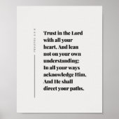 Proverbs 3:5-6 Trust in the Lord Poster (Voorkant)