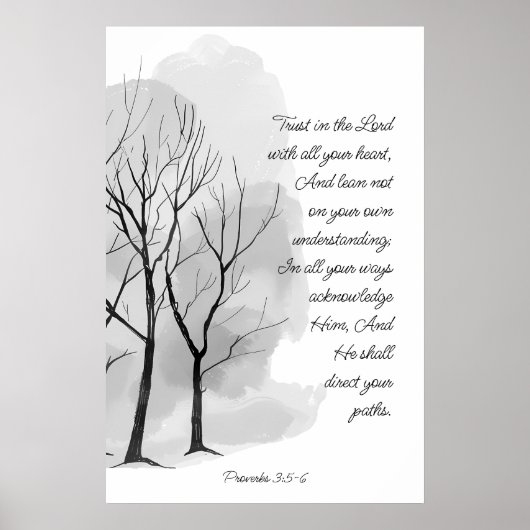 Proverbs 3:5-6 Trust in the Lord Poster (Voorkant)