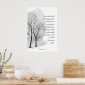 Proverbs 3:5-6 Trust in the Lord Poster (Keuken)