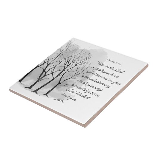 Proverbs 3:5-6 Trust in the Lord Tegeltje (Zijkant)