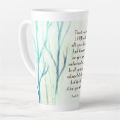 Proverbs 3:5-6 Vertrouw op de Heer met al je hart Latte Mok (Linkerhoek)