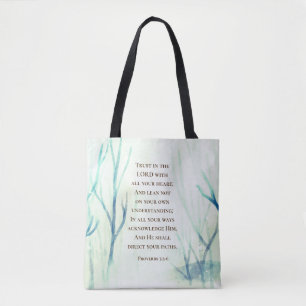 Proverbs 3:5-6 Vertrouw op de Heer met al je hart Tote Bag