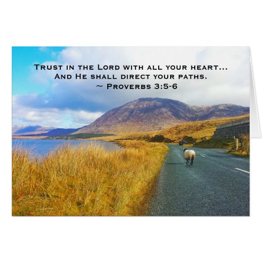 Proverbs 3:5-6 Vertrouw op Lord, Ireland Kaart (Voorkant Horizontaal)