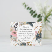 Proverbs 3:5-6 Vertrouwen in de Bijbel Verse van d Briefkaart (Staand voorkant)