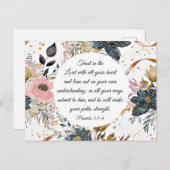 Proverbs 3:5-6 Vertrouwen in de Bijbel Verse van d Briefkaart (Voorkant / Achterkant)