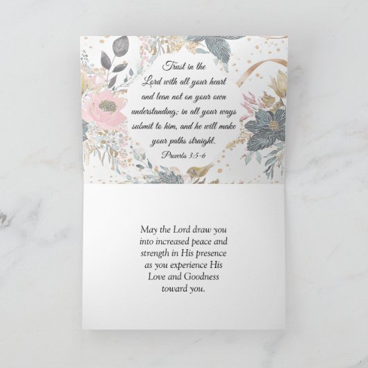 Proverbs 3:5-6 Vertrouwen in de Bijbel Verse van d Kaart (Binnen)