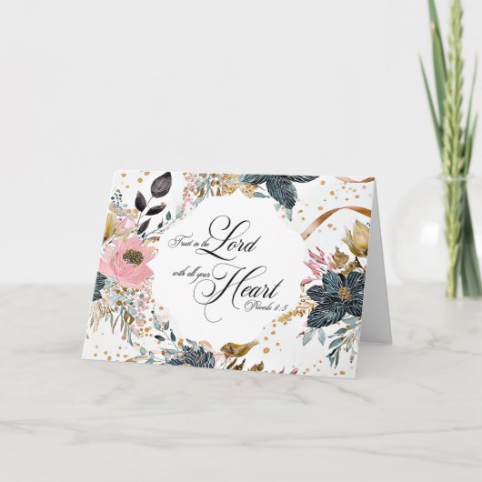 Proverbs 3:5-6 Vertrouwen in de Bijbel Verse van d Kaart (Voorkant)