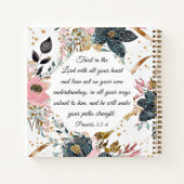 Proverbs 3:5-6 Vertrouwen in de Bijbel Verse van d Notitieboek (Achterkant)