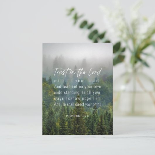 Proverbs 3:5-6 Vertrouwen in de Heer Briefkaart (Staand voorkant)