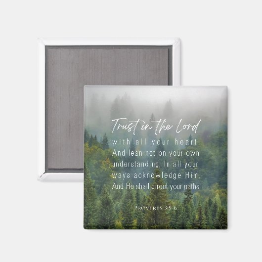 Proverbs 3:5-6 Vertrouwen in de Heer Magneet (Voorkant / Achterkant)