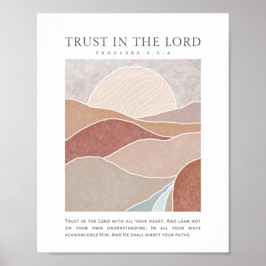 Proverbs 3:5-6 Vertrouwen in de Heer Poster (Voorkant)