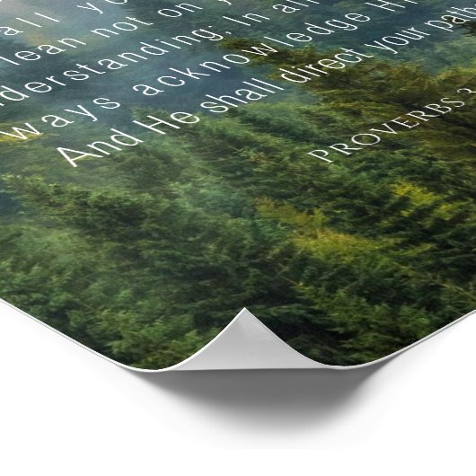 Proverbs 3:5-6 Vertrouwen in de Heer Poster (Hoek)