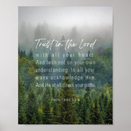 Proverbs 3:5-6 Vertrouwen in de Heer Poster