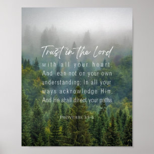 Proverbs 3:5-6 Vertrouwen in de Heer Poster
