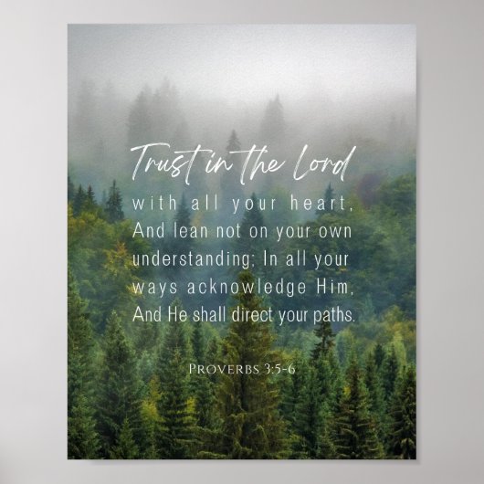 Proverbs 3:5-6 Vertrouwen in de Heer Poster (Voorkant)