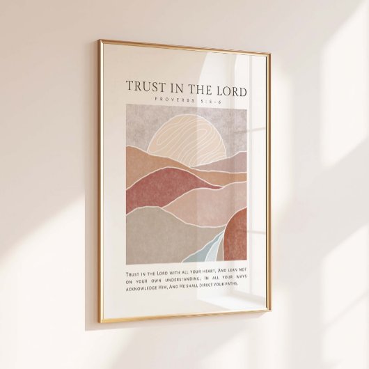 Proverbs 3:5-6 Vertrouwen in de Heer Poster