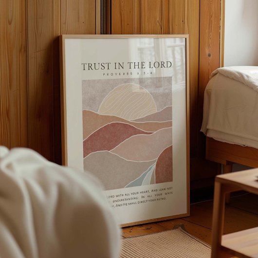 Proverbs 3:5-6 Vertrouwen in de Heer Poster