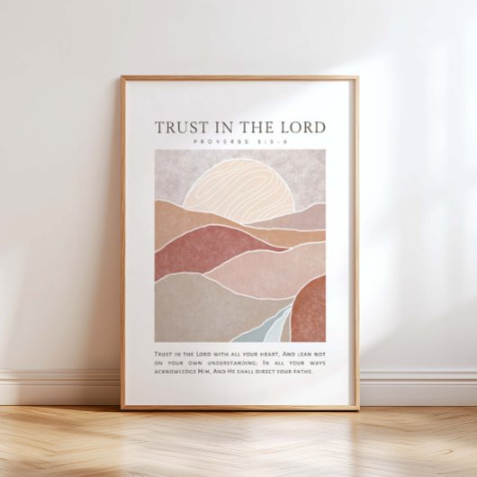 Proverbs 3:5-6 Vertrouwen in de Heer Poster