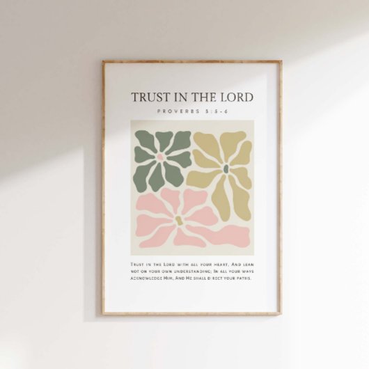 Proverbs 3:5-6 Vertrouwen in de Heer Poster