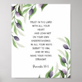Proverbs 3:5-6 Vertrouwen in de Heer Poster (Voorkant)
