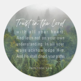 Proverbs 3:5-6 Vertrouwen in de Heer Ronde Sticker