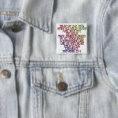 Proverbs 3:5-6 vierkante button 5,1 cm (In situ)