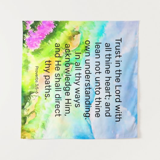 Proverbs 3:5-6 wandkleed (Voorkant (horizontaal))