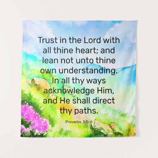 Proverbs 3:5-6 wandkleed (Voorkant)