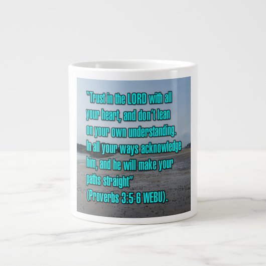 Proverbs 3:5–6 WEBU Mug Grote Koffiekop (Voorkant)