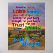 Proverbs 3:5-8 Lange pad Poster (Voorkant)