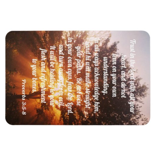 Proverbs 3:5-8 magneet (Horizontaal)