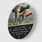 Proverbs 3:5 Christelijk Faith kruis met eenden Grote Klok (Hoek)