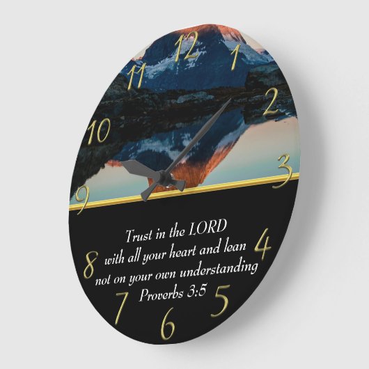 Proverbs 3:5 Christelijk Faith-meer Grote Klok (Hoek)