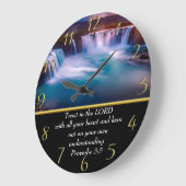 Proverbs 3:5 Christelijke Faith a waterfall Grote Klok (Hoek)