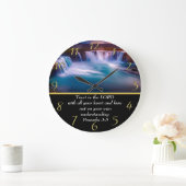 Proverbs 3:5 Christelijke Faith a waterfall Grote Klok (Huis)